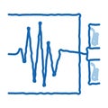 richter scale measurement doodle icon hand drawn illustration