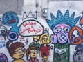 Rick and Morty painted on wall