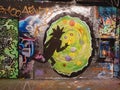 Rick and Morty street art graffiti Leake street