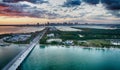 Rickenbacker Causeway aerial view, Miami