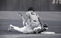 Rickey Henderson head first dive into first base Royalty Free Stock Photo