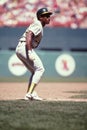 Rickey Henderson, Oakland Athletics. Royalty Free Stock Photo