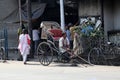 Rickshaw driver working in Kolkata