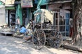 Rickshaw driver working on in Kolkata