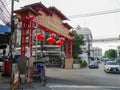 Rickshaw in front of a Chinese Gate