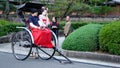 Rickshaw Geisha at Kyoto Royalty Free Stock Photo