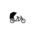 Rickshaw icon. Simple vector public transport icons for ui and ux, website or mobile application