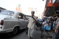 Rickshaw man pulls the customer, Kolkata