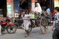 Rickshaw man pulls the customer, Kolkata