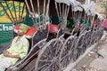 Rickshaw pullers in Kolkata