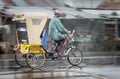 Rickshaw in the rain