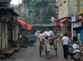 Rickshaw ride - Kolkata (Calcutta, India, Asia) Royalty Free Stock Photo