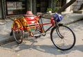 A rickshaw on street in Yangon, Myanmar Royalty Free Stock Photo