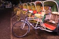 Rickshaw in Thailand at night