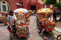 Rickshaw or Trishaw Ride Royalty Free Stock Photo