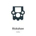 Rickshaw vector icon on white background. Flat vector rickshaw icon symbol sign from modern india collection for mobile concept