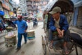 Rickshaws driver in Asia Royalty Free Stock Photo