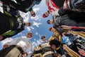 Ricky Stenhouse, Jr, David Regan, Jack Roush, Carl Edwards, Trevor Bayne, Greg Biffle, Matt Kenseth at the Daytona 500 Royalty Free Stock Photo