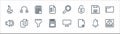 ricon line icons. linear set. quality vector line set such as image, new, book, loud speaker, save option, calendar, search,