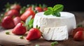 Ricotta cheese: a fluffy, white mound. Its delicate curds offer a mild, creamy taste