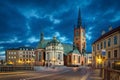 Riddarholmen Church at dusk in Stockholm HDR image Royalty Free Stock Photo