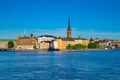 Riddarholmen island with Riddarholm Church spires, Stockholm, Sw