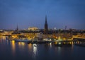 Riddarholmen at night, Stockholm, Sweden.