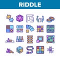 Riddle Play Equipment Collection Icons Set Vector Royalty Free Stock Photo