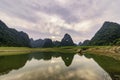 Riddled mountains in Cao Bang, Vietnam