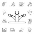 Ride, carousel flat vector icon in amusement pack Royalty Free Stock Photo