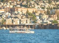 Ride the duck,road-lake tour on sunny day,Seattle,Washington,USA Royalty Free Stock Photo