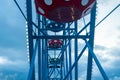 Ride ferris wheel in twilight at autumn Royalty Free Stock Photo