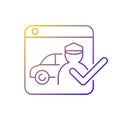 Ride-hailing platforms gradient linear vector icon