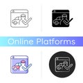 Ride-hailing platforms icon