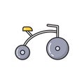 Ride vector flat color icon