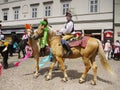 Men Ride on horseback Royalty Free Stock Photo