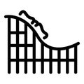 Ride roller coaster icon, outline style Royalty Free Stock Photo