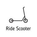 ride scooter color filled vector icon