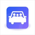 Ride sharing icon button, car sharing icon concept on white background Royalty Free Stock Photo