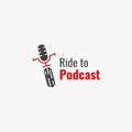 Ride to Podcast Mascot