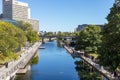 Rideau canal in downtown of Ottawa, Canada