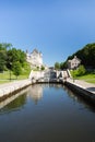 Rideau Canal Locks in Ottawa Ontario Canada Royalty Free Stock Photo