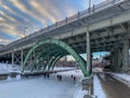 Rideau Canal Skating trail in Ottawa, Ontario, Canada. Royalty Free Stock Photo