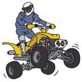 Rider on the all terrain vehicle Royalty Free Stock Photo