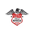 Rider, best motoclub logo, premium ride design element for motor or biker club, motorcycle repair shop, print for