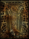 Coffin. Mystic wiccan concept for Lenormand oracle tarot card.