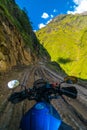 Rider in Darma Valley in Himalayas Royalty Free Stock Photo