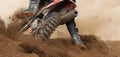 Rider driving in the motocross race Royalty Free Stock Photo