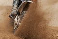 Rider driving in the motocross race Royalty Free Stock Photo