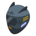 Rider helmet icon isometric vector. Safety protection